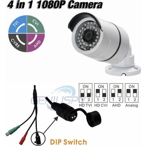 36Pcs IR Leds Night Vision AHD TVI CVI Analog 1080P 4 IN 1 Mini IR Bullet Camera 2MP Nextchip 2441H +Sony 323 Outdoor IP66