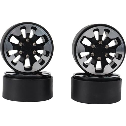 4PCS Metal 1.9 Beadlock Wheel Rim Hub for 1/10 RC Crawler Car Jeep Wrangler Axial SCX10 90046 Traxxas TRX4 Parts