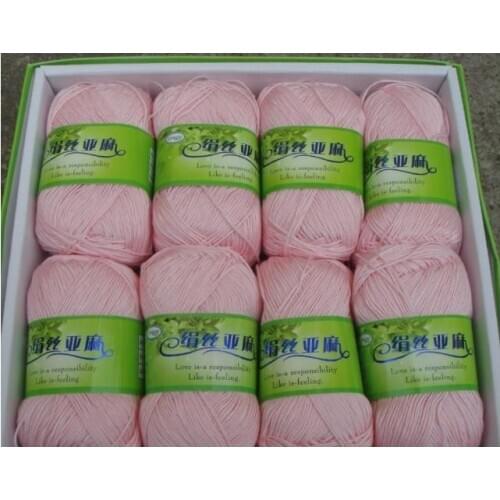 400g 8PCS/Ball natural soft flax yarn thick yarn DIY Hand Knitting Yarn