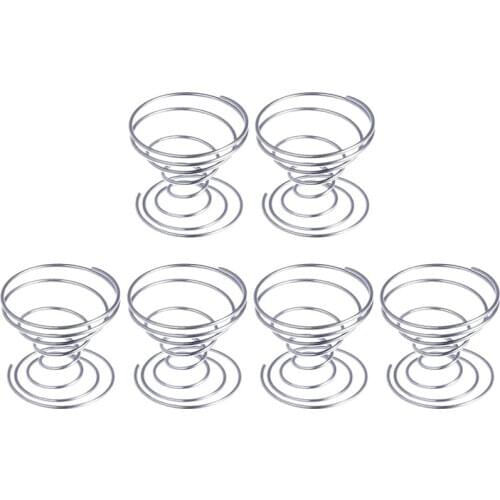 6 Pieces Air Plant Stand Airplant Container Tillandsia Holder Stainless Steel Plant Display Racks Air Pineapple Base