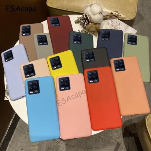 For OPPO Realme 8 pro Case Candy Colors Silicone Phone Cases For Realme 8 pro Matte Soft TPU Back Cover Capa