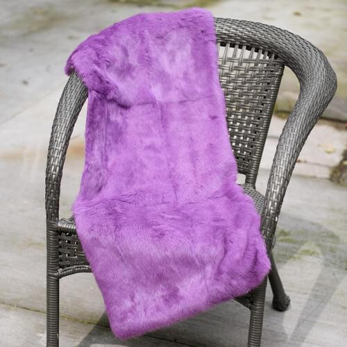 CX-D-135C Custom Size& Color Super Soft Real Rabbit Fur Blanket/Fur Rug/ Fur Carpet ~Drop Shipping