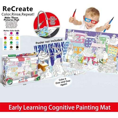 Childrens Large Water Canvas Toy Magic Magic Writing Graffiti Early Education Cognitive Painting Pad Can Be Customized