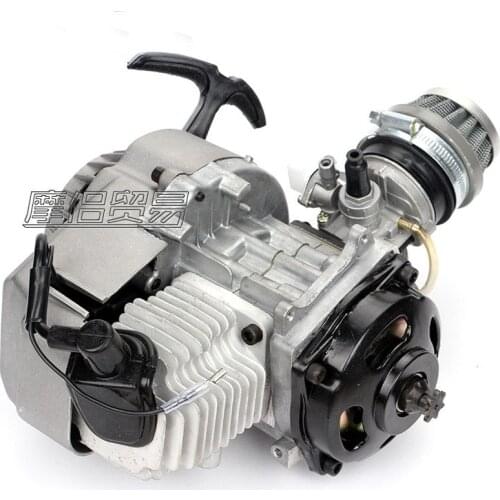 49cc 2 Stroke Motorcycle Pull Start Engine Motor Transmission Engine with Air Filter Mini Pocket Pit Quad Dirt Bike ATV 4 Wheel