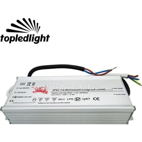 IP67 Waterproof Lighting Transformers 38-48V 2.4A 112W High Power Constant Current Led Driver For DIY Lamp Light Power Supply