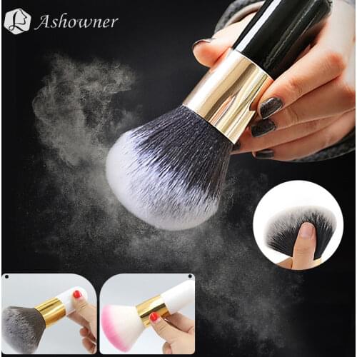 Ashowner Big Size Makeup Brushes Foundation Powder Face Blush Brush Professional Large Cosmetics Soft Foundation Make Up Tools