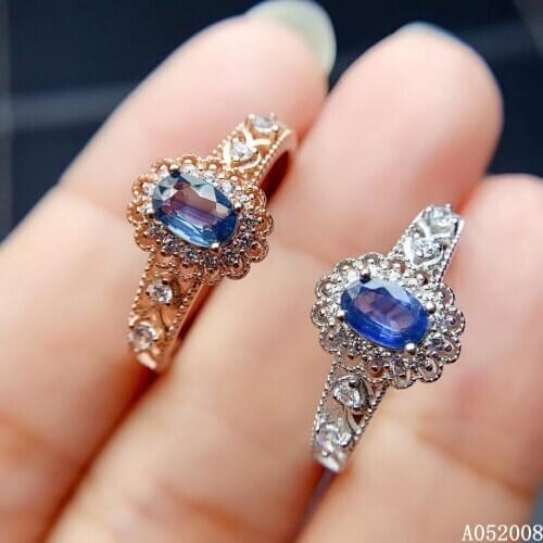 KJJEAXCMY boutique jewelry 925 sterling silver inlaid natural sapphire ring ladies luxury ring support test hot selling