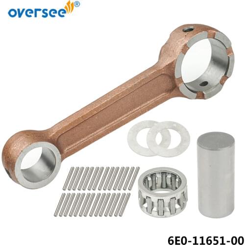 6E0-11650 Con Rod Kit For Yamaha Outboard Parts 2T 4HP 5HP 6HP 8HP Seapro 677-11650-01 6E0-11651 677-11650