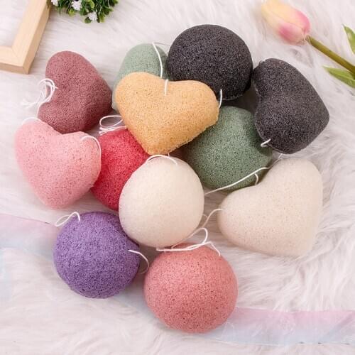 Reusable Washable Face Makeup Remover Konjac Sponge For Washing Facial Cleansing Removal Cognac Sponge Puff Accessories
