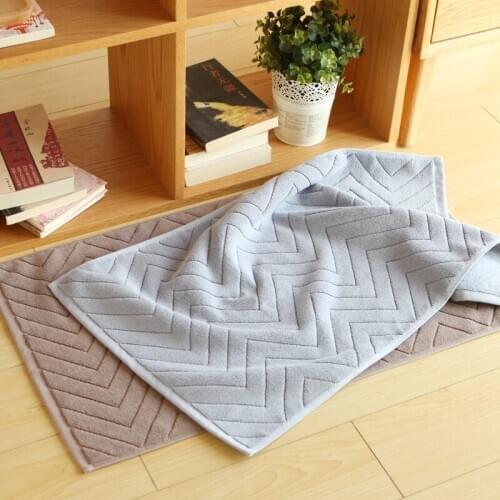 45*75cm Simple hotel style Rug bathroom 100% cotton absorbent floor towel bathroom non-slip Door floor mat