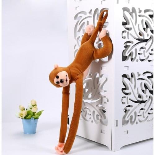 60cm Cute Stuffed Doll Toy Soft Long Arm Monkey Plush Arm Kawaii Animal to Tail Plush Kids Baby Sleeping Gift Home Decoration