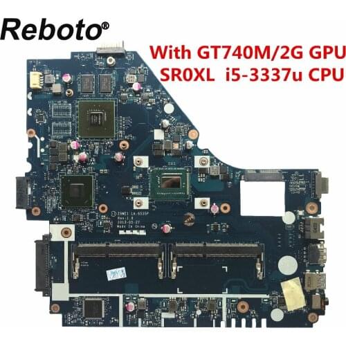 For Acer Aspire E1-570 E1-570G Laptop Motherboard With SR0XL i5-3337u CPU GT740/2G GPU Z5EE1 LA-9535P MB 100% Tested