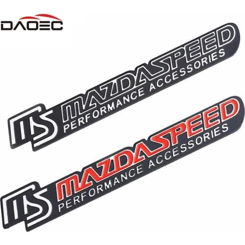 Car 3D metal Decal Sticker For Mazda 2 3 6 Axela CX4 CX5 MX5 MS Mazdaspeed Perf Logo Car Rear Trunk Body Emblem Badge Stickers
