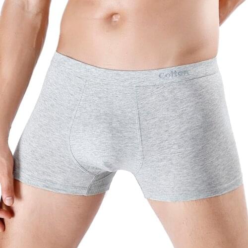 Mens Cotton Underwear Mens Cotton U-convex Boxer Shorts Mid-waist Three-dimensional Printing Mens Underwear Wholesale