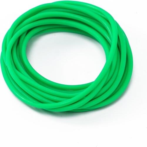 New 3m/6m Green Hollow Pole Elastic Inner Outer Diameter 0.7-2.8mm Fishing Lines Retention Rope Latex Tube Fishing Tackles