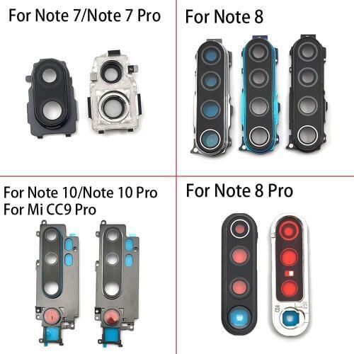 New For Xiaomi Mi Note 10 7 8 Pro Rear Camera Glass Lens Back Camera Glass Cover With Frame