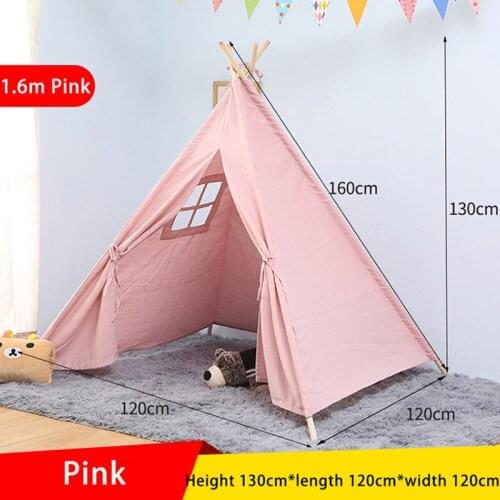 1.6M Childrens Tipi Tent For Kids Foldable Teepee Playhouse Indoor Play Tent House For Children Games toy tents