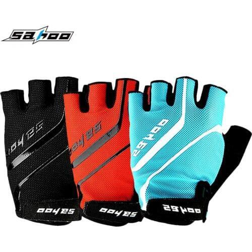 SAHOO summer sport mtb cycling gloves half finger Glove Outdoor Bicycle Breathable Glove silicone gel palm pad Riding equipmen