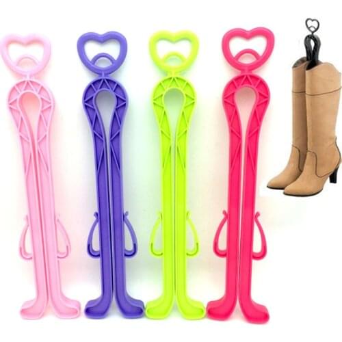 Plastics High Top Boot Shaper Stretcher Women Boot Rack with Two Sides Clip Shoes Hanger shoe holder Organizer Storage