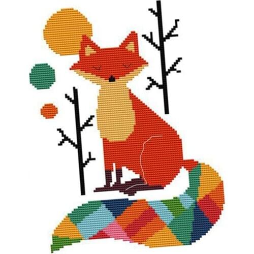 Full Range of Embroidery Starter Kits Stamped Cross Stitch Kits Beginners for DIY Embroidery - Rainbow Color Lowrie