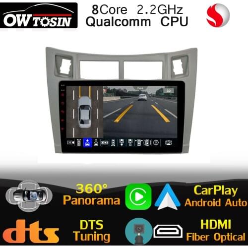 Qualcomm CPU Android For Toyota Yaris XP90 Vitz Platz 2005-2012 Car Radio GPS Navi CarPlay HDMI DTS Head Unit Stereo 360 Camera