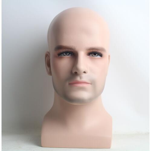 Realistic Fiberglass Male Mannequin Head For Wig And Sunglasses Display