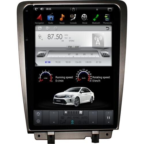 Tesla style Android 9.0 Radio Car DVD Player GPS Navigation Stereo For Ford Mustang 2010 2011 2012 2013 2014 Headunit Multimedia