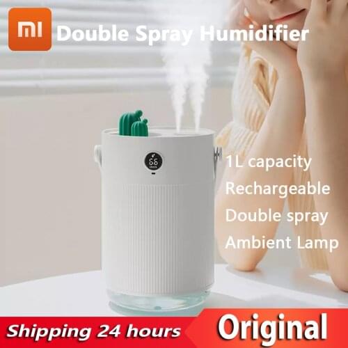 YOUPIN SOTHING Double Spray Humidifier Portable 1L Large Capacity Air Humidifier Type-C Charging Aroma Diffuser Detect Humidity