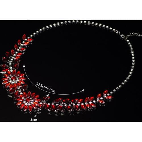 YFJEWE Best sell Jewelry New Arrival Jewelry Crystal Flower Chokers Necklace Necklaces & Pendants Woman Gift #N080