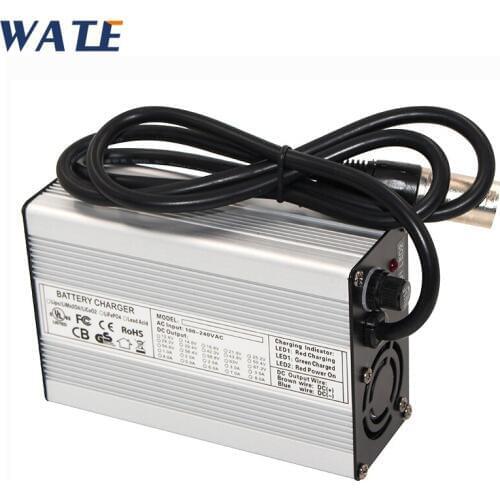 43.8V 4A Charger 12S 36V 38.4V Lifepo4 battery Charger Output DC 43.8V With cooling fan Free Shipping
