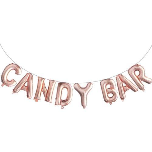 1set 16inch Candy Bar Foil Balloon Birthday Party Engagement Wedding Sweet Table Bridal Shower baby shower Banner Decor Supplies