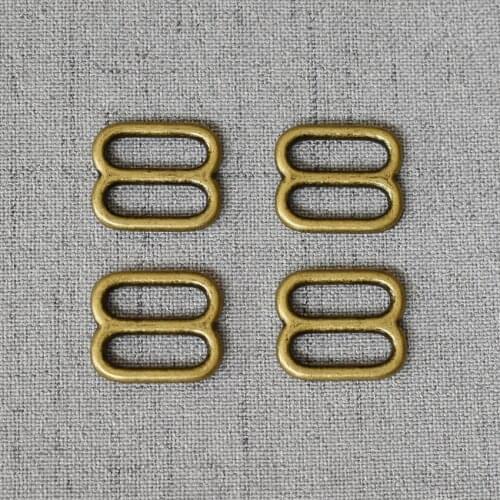 1 Pcs Antique Brass 15mm Metal Tri Glide Slide Adjusters use for DIY Bag Strap Buckles Belt Craft Accessories