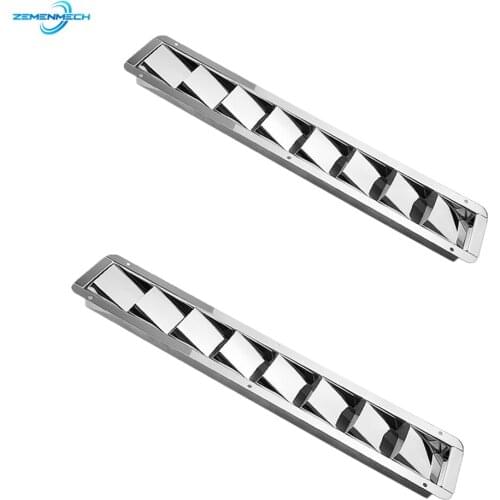 2PCS 8 Slots Stainless Steel 304 Boat Marine Air Louver Vent Grille Ventilation Louvered Ventilator Grill Cover House Boat Yacht