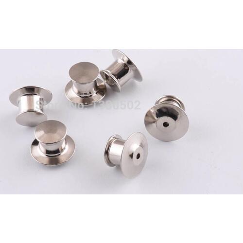 20pcs/lot Silver Color Alloy Pin Back Badge Brooch Pin Locking Keepers for DIY Handmade accessories