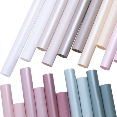 20pcs Style Paper Silk Satin Texture Floral Gift Wrapping Paper Bouquet Packaging Craft Flower Shop Florist Supplies