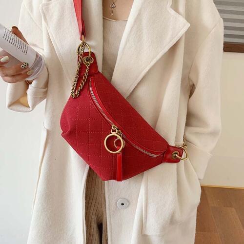 2019 Chain Small Shoulder Messenger Bag Diamond Lattice Designer PU Leather Crossbody Bags For Women Lady Handbags and Purses