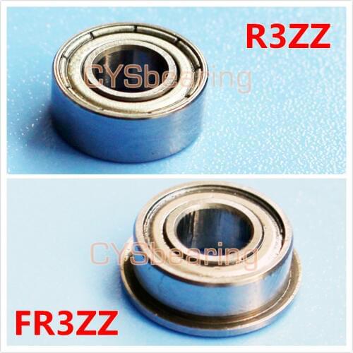 3/16" x 1/2" x 0.1960") 4.762 x 12.7 x 4.98mm inch FR3ZZ flanged radial shaft ball bearing R3ZZ FR3-2Z