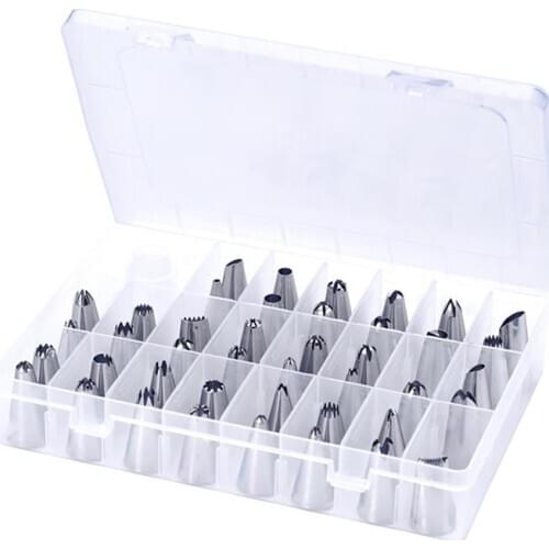 42Pcs/set Stainless Steel Icing Piping Nozzles Pastry Tips Set Cake Baking DIY Decorating Tools Seamless Welding Accessories
