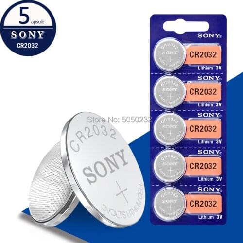 5pcs For SONY CR2032 Lithium Button Coin Cell Batteries 3V CR 2032 DL2032 ECR2032 BR2032 Battery For Watch Electronic Remote