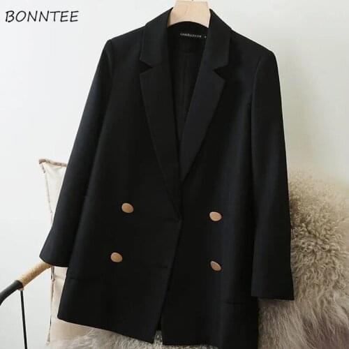 BONNTEE Women's Double-breasted Blazers