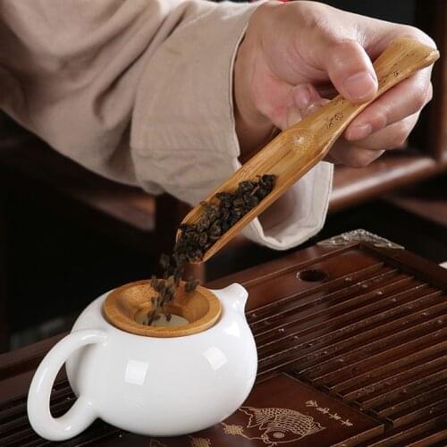 Tea Spoon Natural Bamboo Chinese Kongfu Tea Shovel Tea Ceremony Fish Shape Teaware Accessories Wooden Tea Spoons