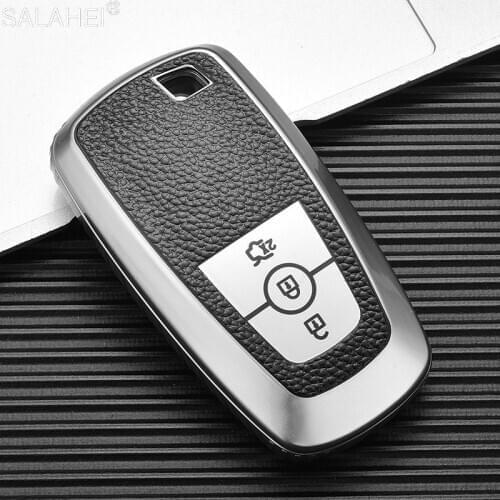 TPU Leather Car Key Case Cover Holder For Ford Focus Edge Explorer 5 Mondeo Mk4 Escort Trurus TITANIUM Mustang Ranger Accessorie