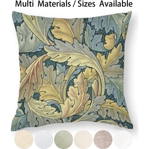 William Morris Acanthus Leaves Pillow Case Throw Pillow Cover Cotton Linen Flax William Morris Acanthus Acanthus Leaves