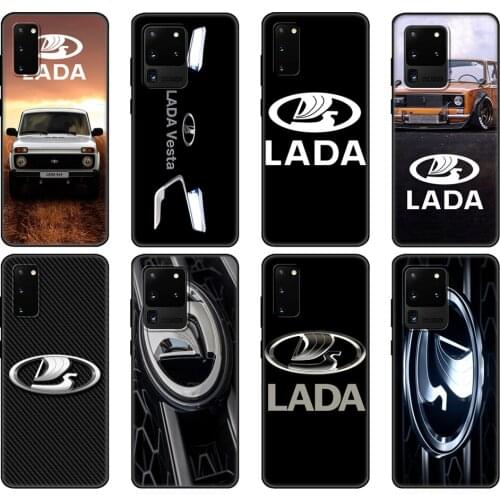Black tpu Case For Samsung galaxy S20 /S20 PLUS/S20 ultra/S20+ /S20FE back cover Russian National Automobile LADA