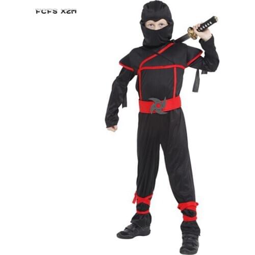 Children Ninja Cosplay Boys Halloween Naruto Anime Costume Kids Japanese Warrior Purim Carnival Christmas Masquerade Party Dress