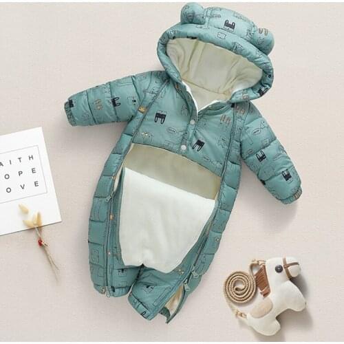 Winter Newborn Baby Romper Baby Clothes Cotton Baby Girls Jumpsuit Infant Snowsuit For Boys Overalls Unisex Baby Clothes 3 6 9 M