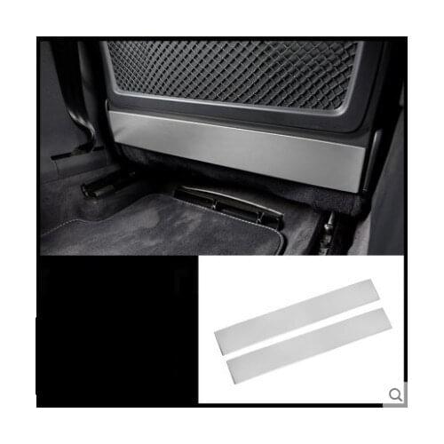 For Audi A6 C8 2019 Interior Accessories Car Rear Seat Back Protector Cover Frame Anti-Kick Pad Sticker Chrome Trim