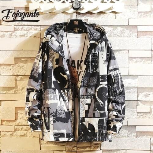 FOJAGANTO 2021 Spring Men Jacket Hip Hop Retro Color Patchwork Jackets Streetwear Track Hipster Jacket Plus Size 5XL