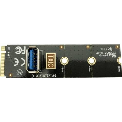 H1111Z NGFF M.2 Slot To USB3.0 PCI-E Riser Card M2 Slot Extender Adapter For BTC/ETH Mining