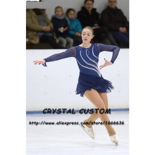 Crystal Custom Ice Skating Dress Adult New Brand Figure Skating Dresses For Competition DR4730